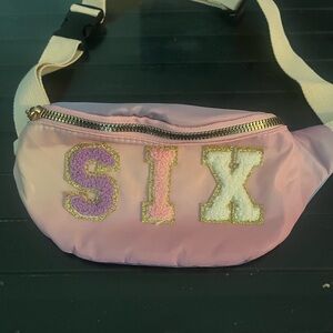Pink and Purple Women's Belt Bag